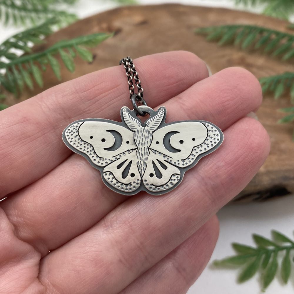 Artisan Moth Necklace by Kelly Limberg
