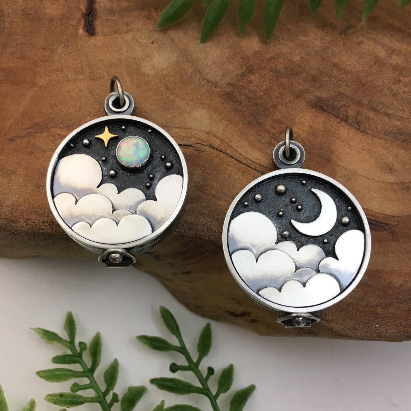 Night Sky Clouds Photo Lockets
