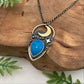 Silver, Gold & Turquoise Necklace by Kelly Limberg