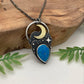 Turquoise & 18K Gold Moon Pendant by Kelly Limberg