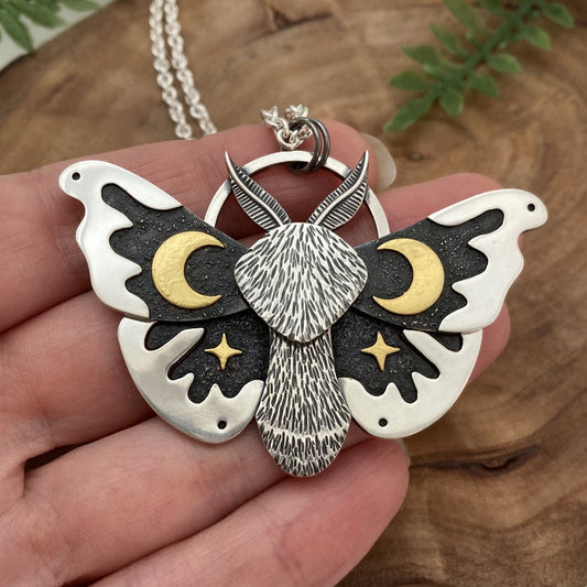 Celestial Moth Necklace