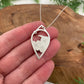 Dappled Gold Crescent Moondrop Pendant